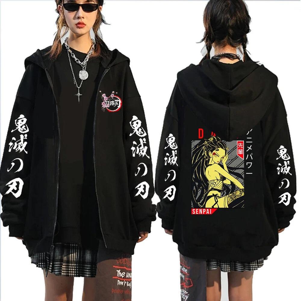Product Ghost Slayer Anime Zipper Hoodie Men's and Women's Printed Pattern Hoodie Casual and Comfortable