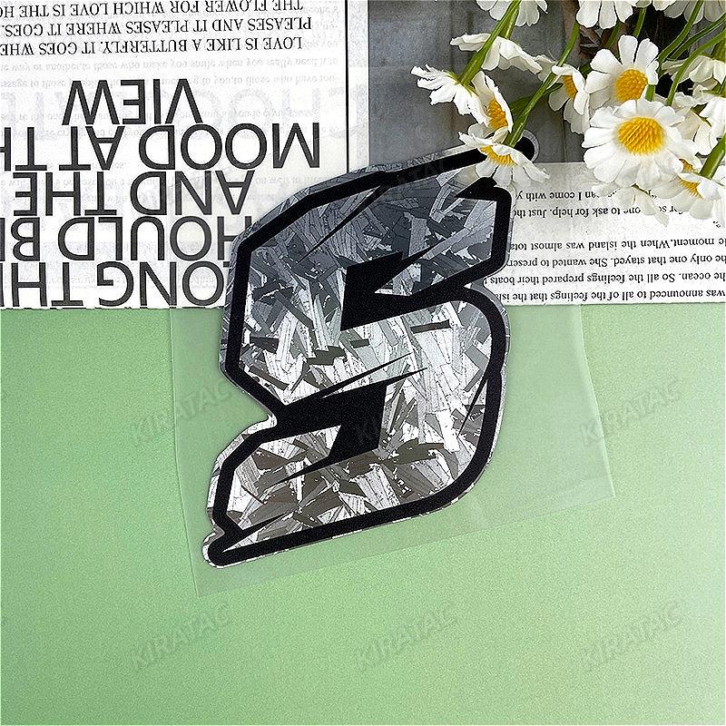 1PC Silver Carbon Fiber Motorcycle Number Stickers Waterproof Universal Vinyl Decals for BMW KTM YAMAHA Kawasaki Suzuki Honda