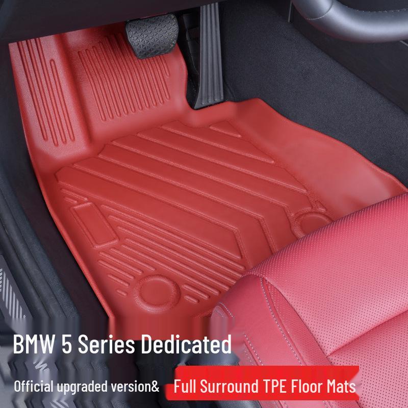 

Индивидуальные TPE коврики для автомобиля BMW 5 серии 525Li/530 - Красно-оранжевый салон, Различные варианты сочетания 5 Series [14-17] Short Wheelbase
