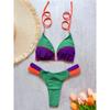 Splicing Halter High Cut Brazilian Bikini Women Swimwear Two-Pieces Bikini Set Female Swimsuit Bather Bathing Suit Swim