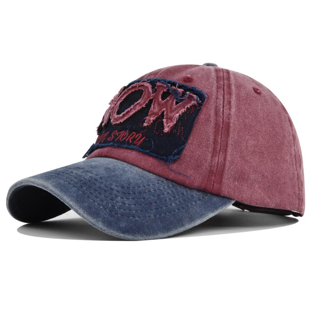 

New Letter Baseball Cap Y2K Snapback Bonnet Adjustable Summer Sun Visors Retro Washed Cotton Dad Trucker Hats For Women Men Adjustable