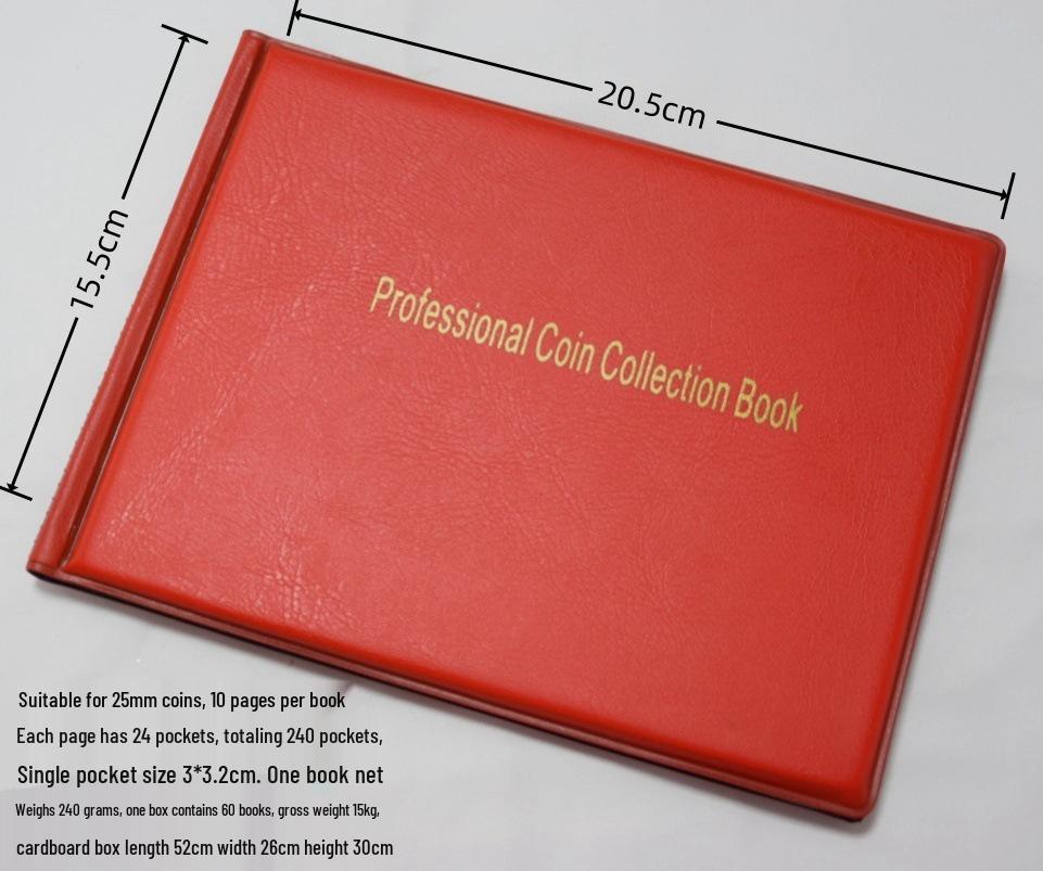 Cross-Border Coin, Medal & Philately Collection Album with Hard-Shell, Transparent Storage for Silver Dollars & Banknotes