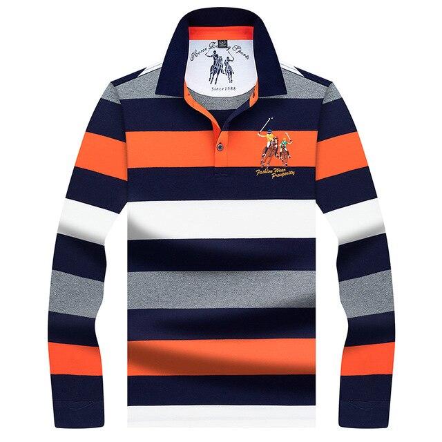 Buy Autumn Long Sleeve Polo Shirt Men High Quality Stylish Embroidery