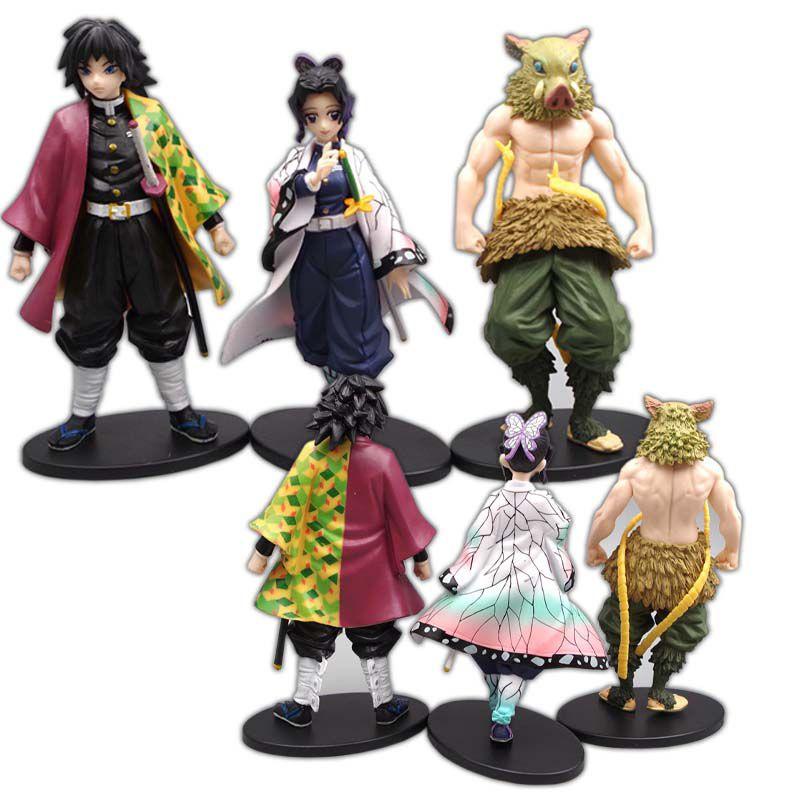 Highquality Pvc Demon Slayer Action Figures Collection Including Mitsuri Muichiro Tengen Kyojuro Obanai Kanao Sanemi Elegant Decorations