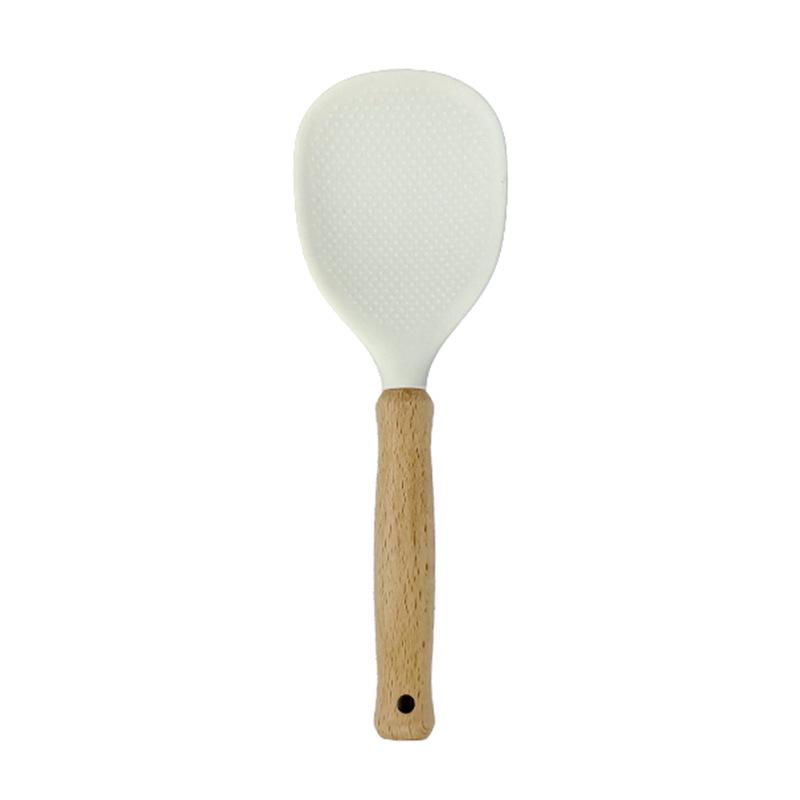 Silicone Non-stick Rice Paddle - Food-grade, Stand-up Rice Spoon, Safe for Cookers