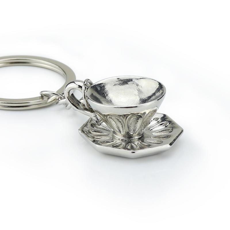 3D Mini Legierung Metall Kaffeeausrüstung Schlüsselanhänger Moka Kanne Kaffeetasse Eimer Schlüsselanhänger Café Geschenk für Kaffeeliebhaber Schlüsselanhänger Anhänger