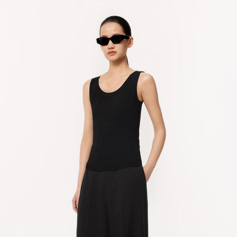 LESS 2024 Spring Casual Round Neck Knit Vest