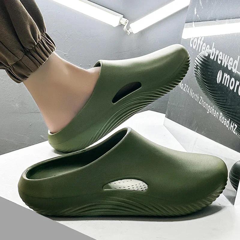 Ανδρικές Παντόφλες Αδιάβροχες Αντιολισθητικές Παπούτσια Σεφ Αναπνεύσιμες Slip on Καθημερινές Παντόφλες Σπιτιού Ελαφριές Σανδάλια Παραλίας Ανδρικές Κηπουρικές Σαμπό