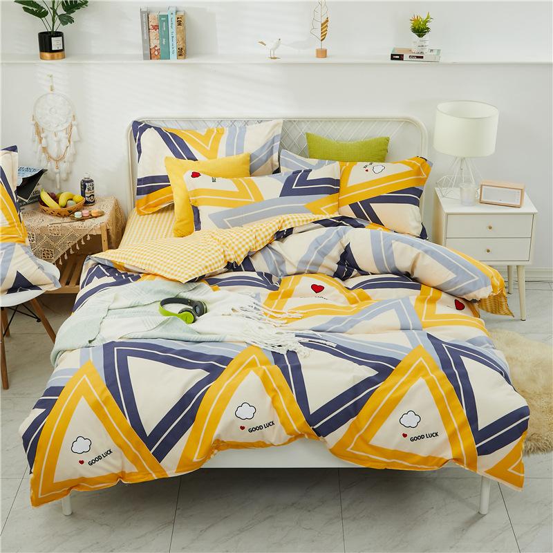 Warm Four-piece Set, Quilt Cover, Bed Linen, Bedding, Single Dormitory Three-piece Set