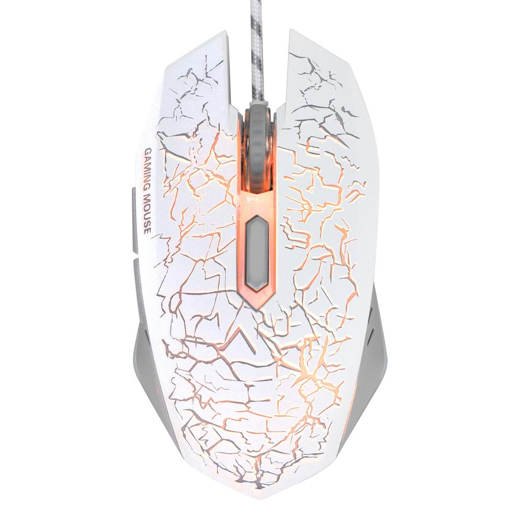 Mouse de Gaming cu Fir Port USB Ergonomic 3200 DPI Ajustabil RGB Optic Accesorii Computer Albe