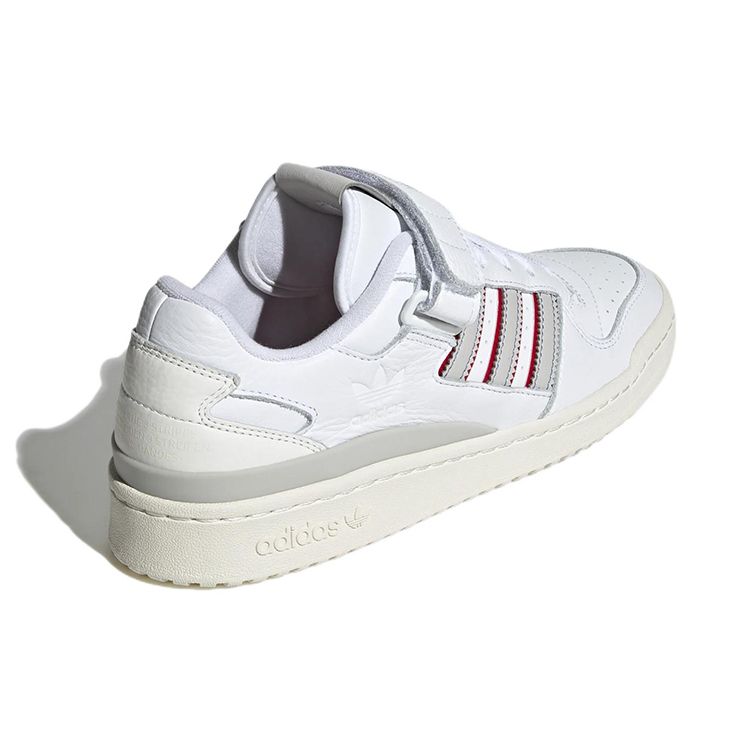 Adidas Forum Low White Grey Red Unisex Sneakers Cloud-White Grey-One Blue H03424