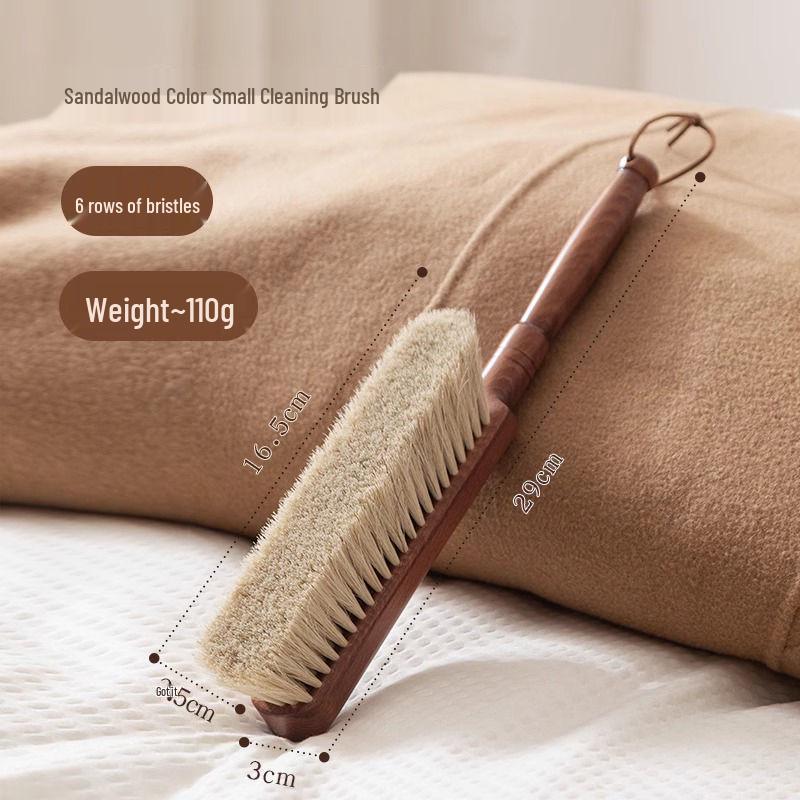 Large Wooden Soft Bristle Bed and Sofa Brush with Long Handle