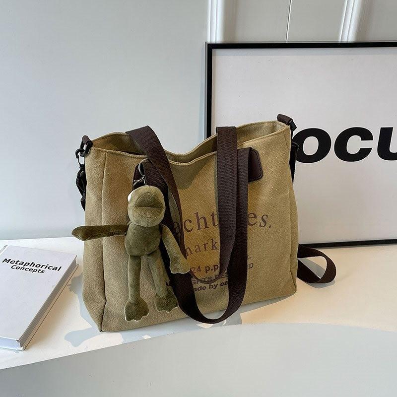 Stylish Large Capacity Canvas Tote Bag For Women Perfect For School And Daily Use