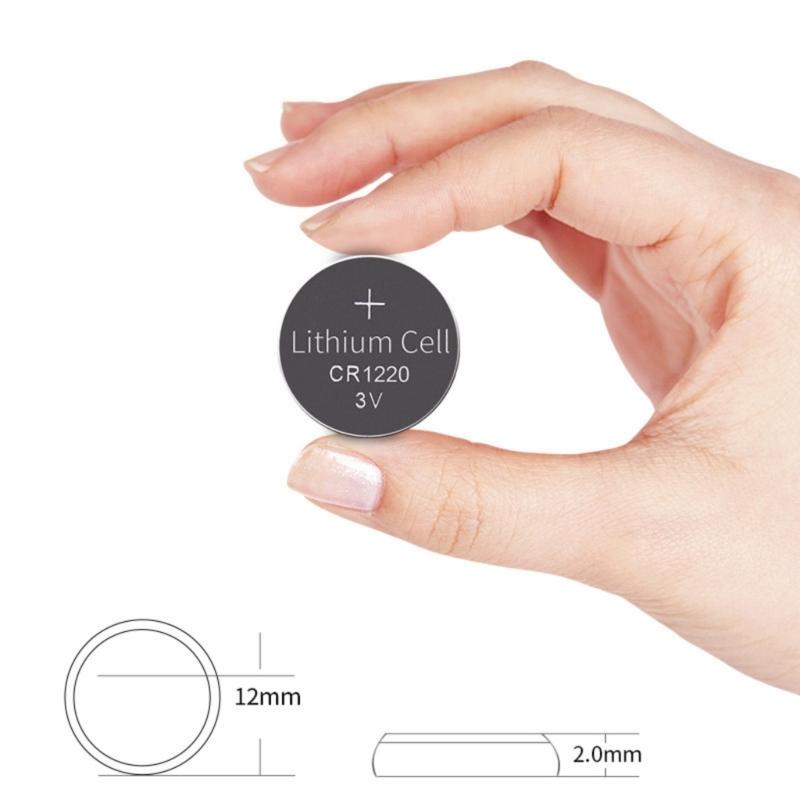 5-Post CR1220 Button Cell Batteries 35mAh Stable 3V Power Remote Control Coin Battery for Electronics and Gadgets
