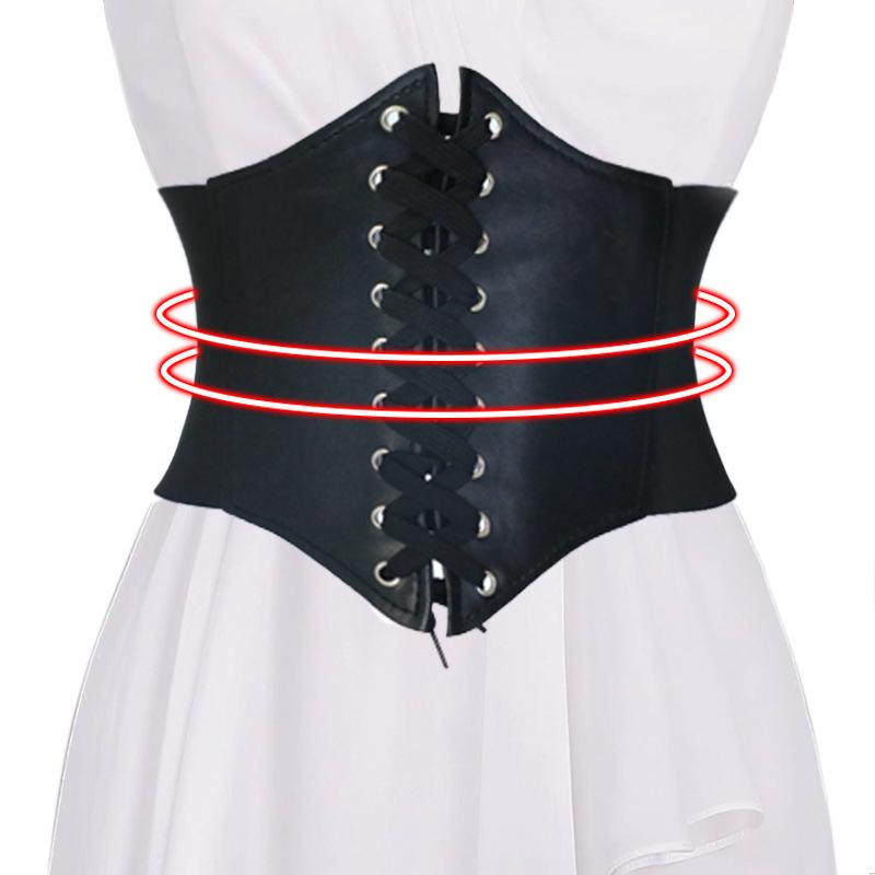 Women's Decorative Simple All-Match Fashionable Wide Elastic Waist Belt