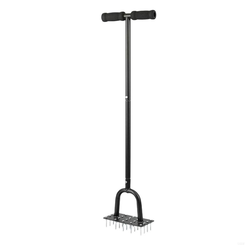 

High Quality Manual Lawn Aerator With Anti Rust Coating For Superior Ground Penetration And Garden Upkeep чёрный