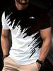 Men'S Stylish Black ; White Abstract Print T-Shirt - Short