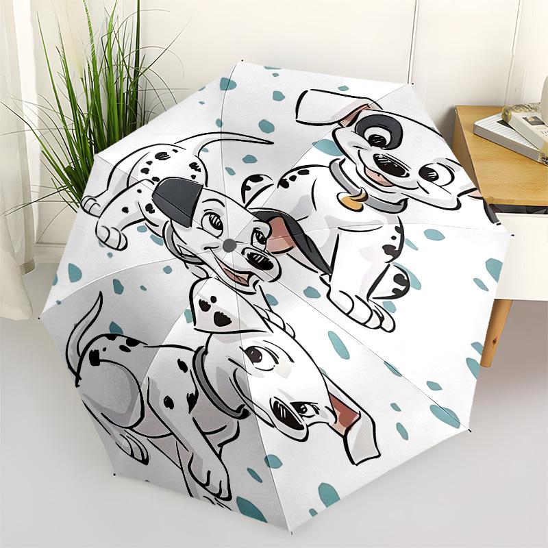 

Dalmatian puppies Themed Automatic Opening and Closing Umbrella, Brightly Colored 8-rib Portable Umbrella, Suitable for Men and Women, A Perfect Gift