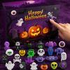 Halloween Adventskalender, 24 Tage Countdown-Kalender mit 24 Stück langsam aufsteigenden Quetschspielzeugen, Gruselige Sammlerpuppen Halloween-Geschenke