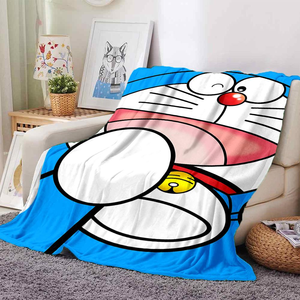 1pc Blue Cat Adventure Flannel Blanket,Ultra Soft Warm Plush Throw for Home Bedroom Bed Sofa Cover Camping Picnic gift Y7242