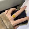 Antique Gold Craftsmanship Frosted Floral Rings for Women Simple Luxurious Fashionable Rose Ring Adjustable Party Jewelry Gift