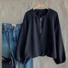 New ArrivalS Open Run Women S Cotton Plain Half Zip Pin Tuck blouSe