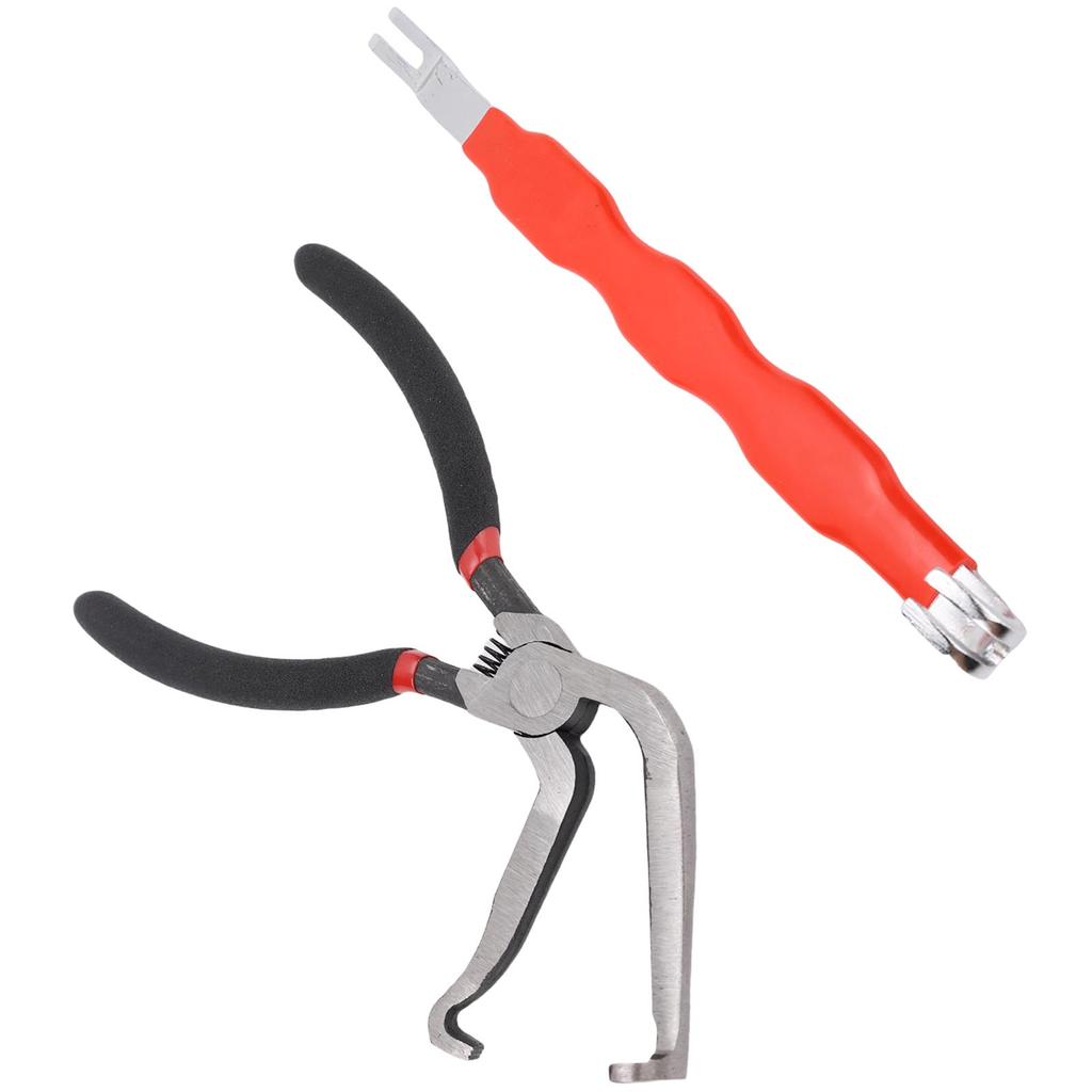 Electrical Disconnect Pliers 60 degrees Bend Carbon Steel Fuel Line Hose Pliers with Double Ended Terminal Separator Removal Tool