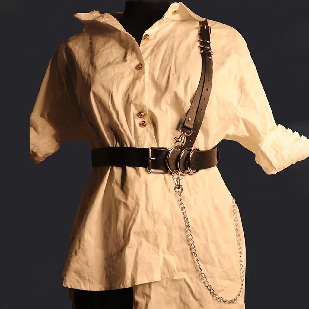 Women Fashion Corsets Wide Belt Gothic Leather Underbust Corset Crop Solid Color Adjustable Vest Waist Belt Clothing Accessories