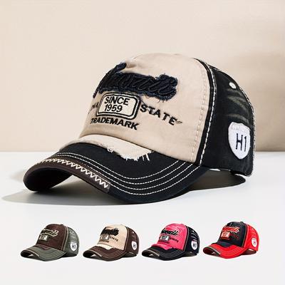 1 Stück Vintage Unisex-Baseballkappe mit besticktem Hawaii-Staatslogo – stilvolle Freizeitkleidung für Outdoor-Sport, Golf, Angeln, Reisen und Freizeit