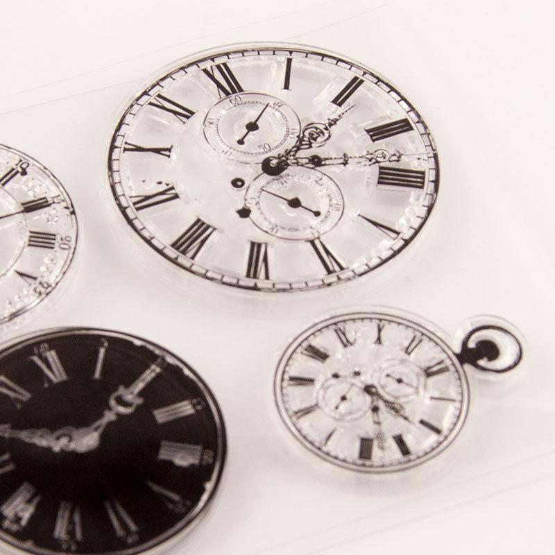 Uhr Zeit Transparent Silikon Klare Stempel Siegel für DIY Scrapbooking Album Papier Karte Dekorative Blätter Rahmen