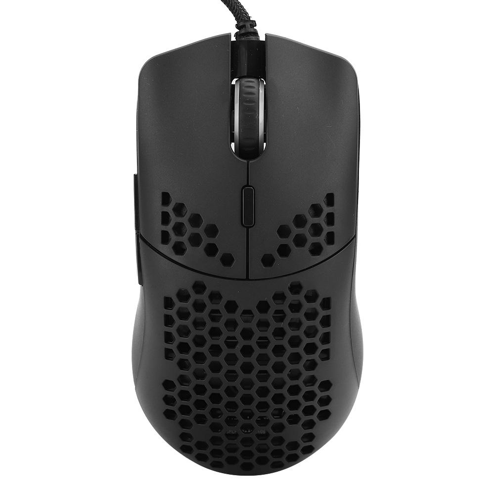 HXSJ J900 Hole Mouse 6-Key Wired Gaming Mice Macro Programming RGB Lighting PC Accessory