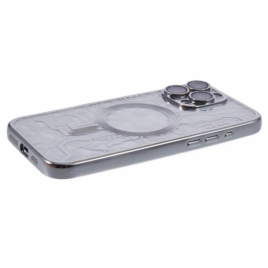 AR-Serie Für iPhone 16 Pro Hülle Kompatibel mit MagSafe Gear Design TPU Handyhülle mit Linsenfolie