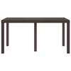 Brown Garden Table 150 x 100 x 73 cm Poly Rattan