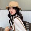 Summer Straw Hat Women's Elegant Flat Hat Vacation Visor French Simple Versatile Casual Top Hat Shopping Trend
