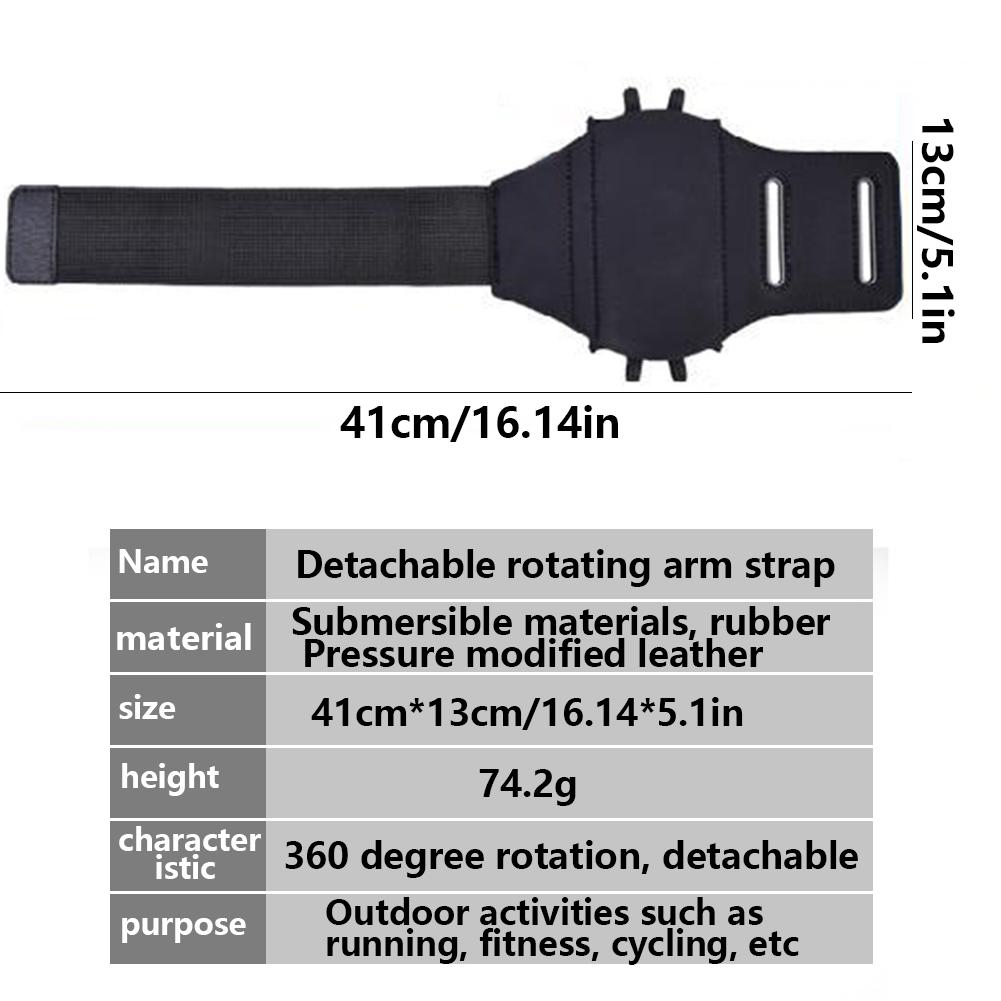 Running Armband Sports Arm Band Adjustable Cell Phone Holder 360 Degree Rotating Sports Wristband for Gym Workout