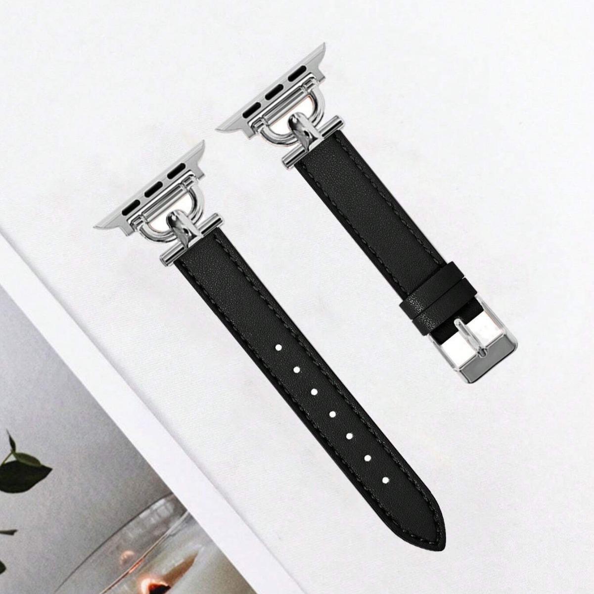 

Women s Genuine Leather Apple Watch Band for Ultra/SE, D-Buckle, New 42mm/44mm/45mm/49mm