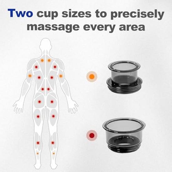 5-in-1 Electric Cupping Kit for Pain Relief Light Therapy Massage for Back, Shoulder Muscle Pain Blood Circulation Skin Tightening Includes 2 Cups