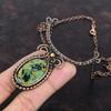 Copper Ruby Zoisite Necklace Copper Wire Wrapped Necklace Gemstone Jewelry Handmade Adjustable Necklace Antique Copper Jewelry Wedding Gift