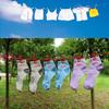 180cm Elastic Outdoor Clothesline Pants Laundry Drying Hanger Rope with 12 Clips