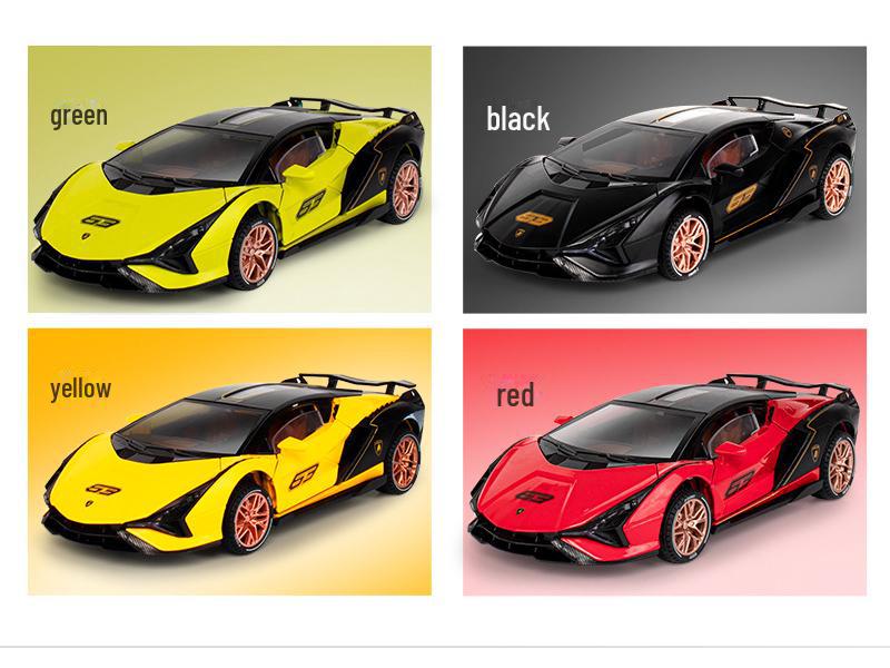 Black Mamba 1/24 Lamborghini Alloy Car Model with Pull Back Action, Sound, Light, and Upper Door Feature.