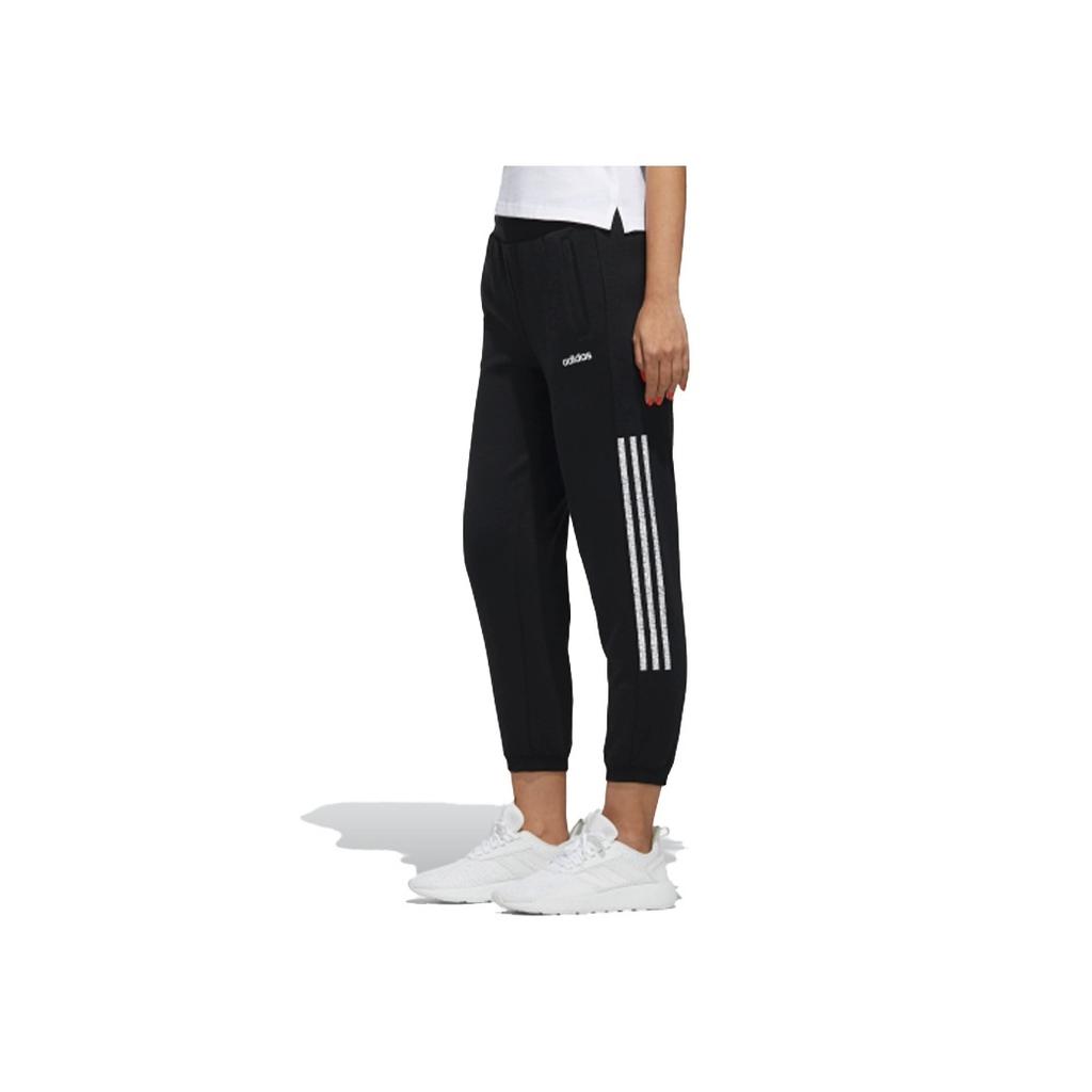 adidas Neo Three-Stripe Print Joggers Women Bottoms Black DW7961