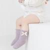 Baby Girls Princess Knitted Bowknot Socks Soft Toddler Girls Knee High Socks Cotton Infant Newborn Girls Long Tube Stockings