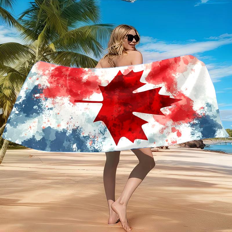 Canada Day Celebration Beach Towel, Quick-drying, Easy To Care For, Suitable for Both Fitness and Beach Vacations,Sports Essential