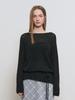 GENERALIDEA Sheer Boucle Boat Neck Pullover [Black] / Gf1Lkp511