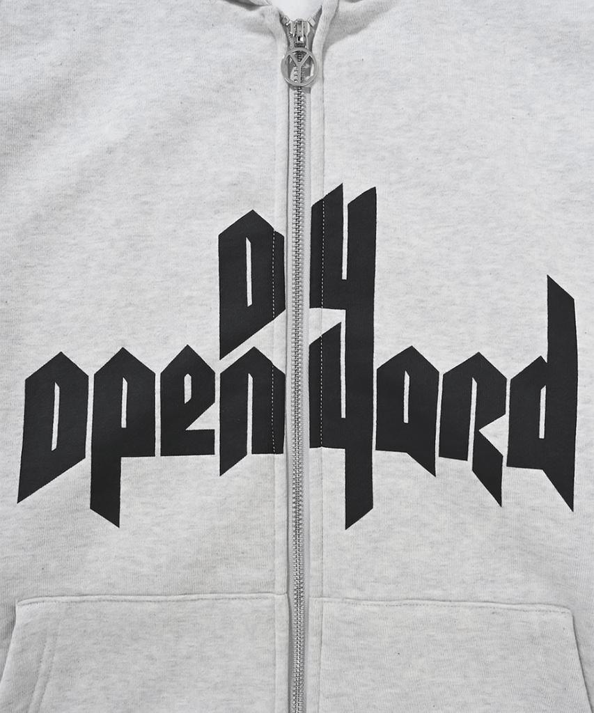 Openyard(Oy) Opyd Logo Hoodie Zip Up-Grey