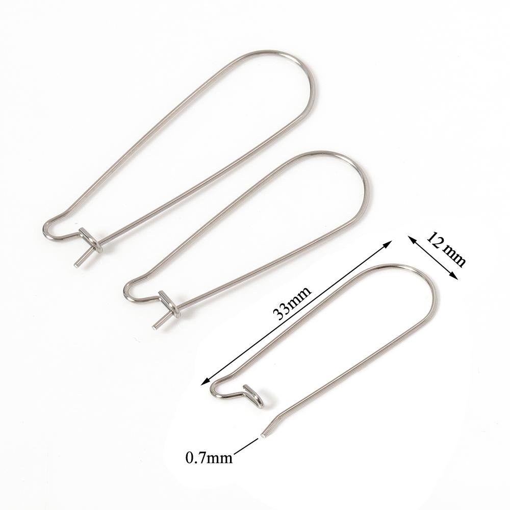 50pcs Stainless Steel Earwire Earrings Hooks Base for Earrings Ear Jewelry Making DIY Findings Accessories Wholesale Supplies