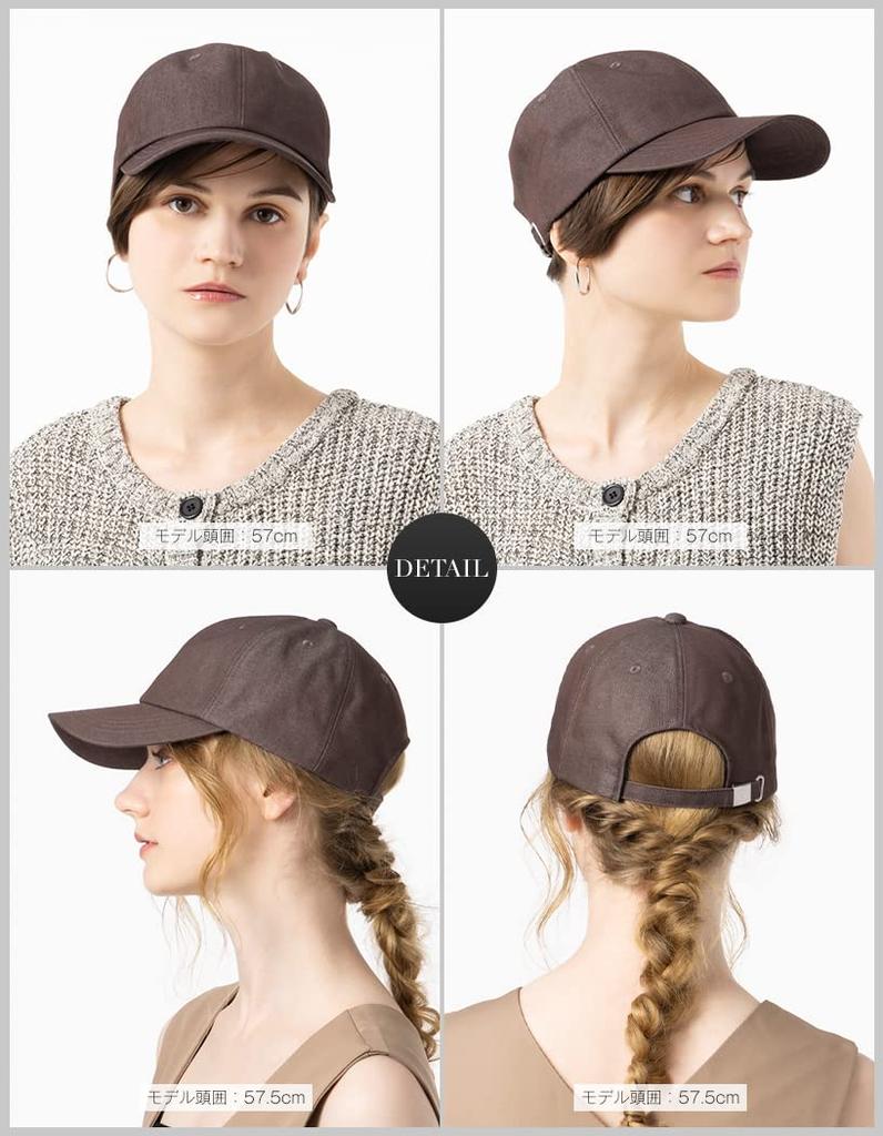 [Loo&c] Water-repellent hat, large size, women's, water-repellent, deep classic cap, 100% light blocking, cool to the touch, UV protection, cap, size