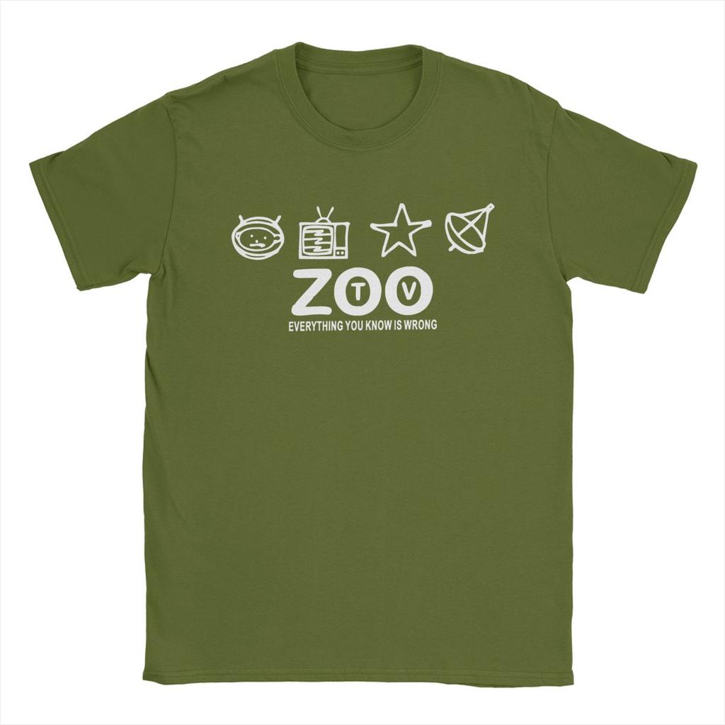 Pánske tričko U2 Zoo Band Čistá bavlna Vrchy Módne Krátky rukáv Okrúhly výstrih Tričká 4XL 5XL Tričká