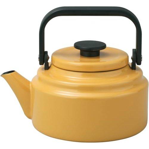 Nodahoro Amkettle Enamel Tea Kettle 2.0L, Green, IH Compatible, Designed by Fumie Shibata