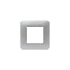 Plaque de finition déco simple - DEBFLEX - CASUAL - Blanc brillant - 84x84 mm - Plastique
